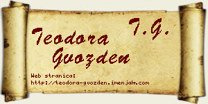 Teodora Gvozden vizit kartica